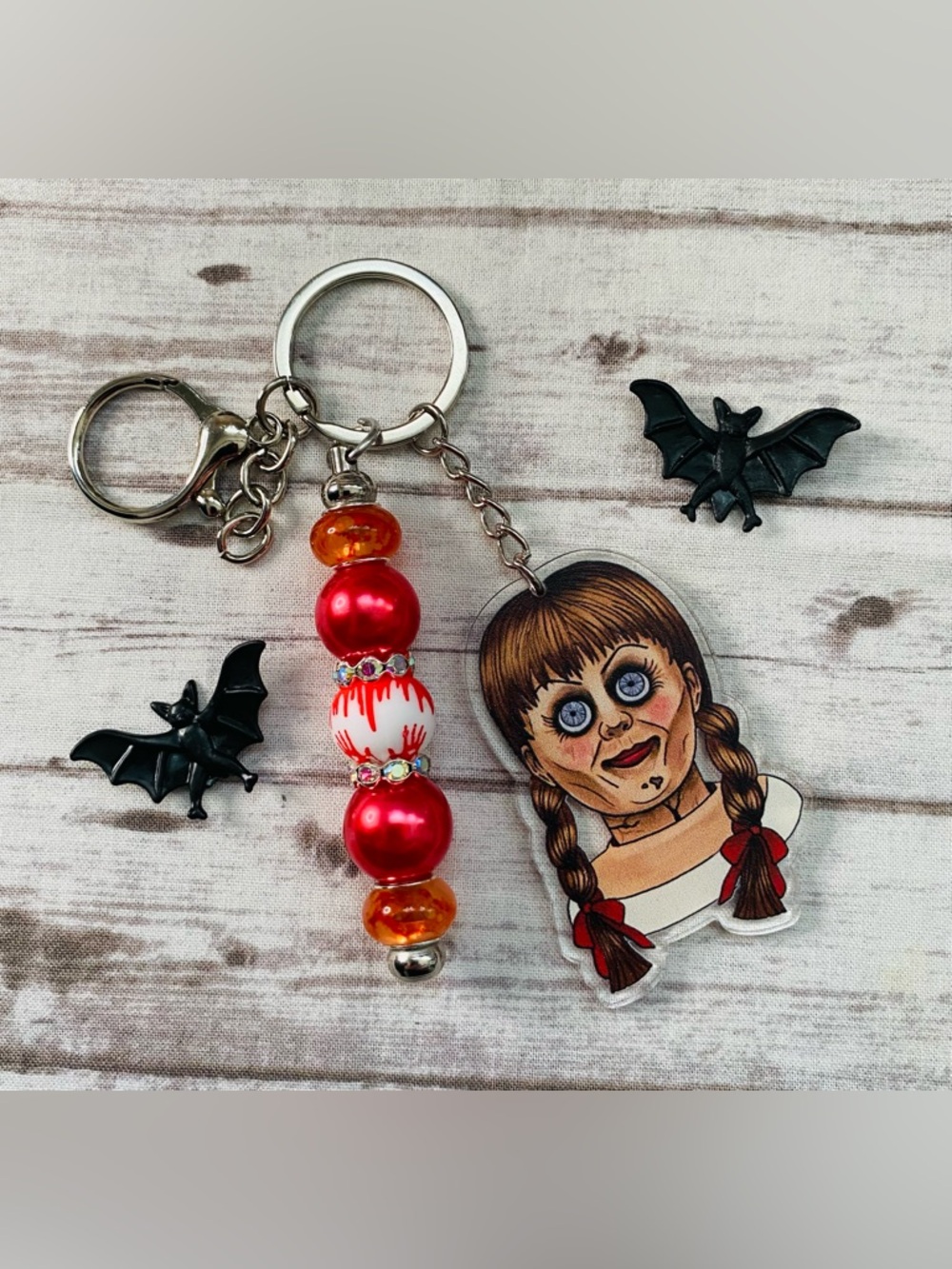 Horror Haunted Doll Keychain Bag Clip
